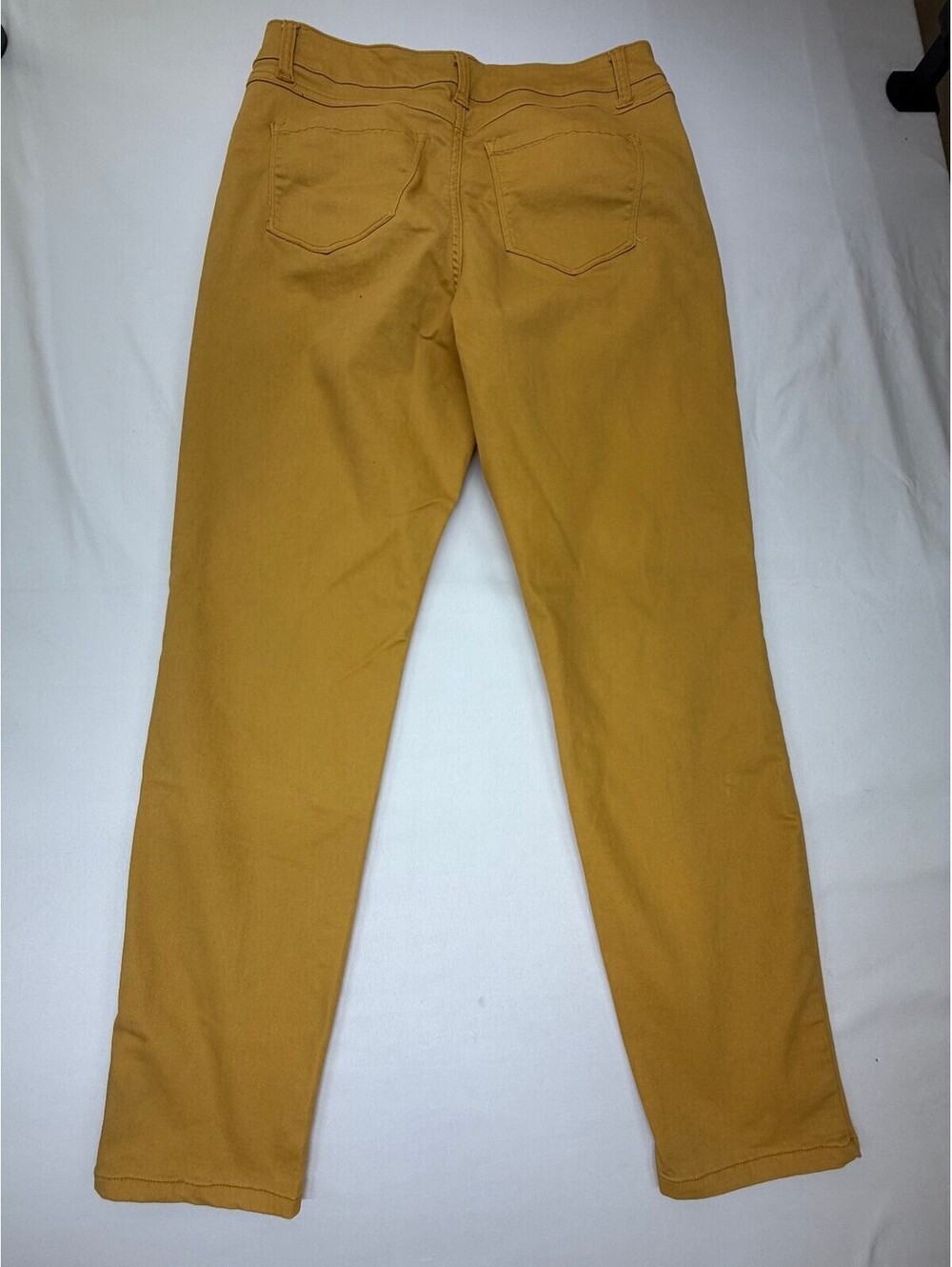 Cato Women's Straight Jeans High Rise 5-Pocket Stretch Size 12 Mustard - Picture 2 of 15